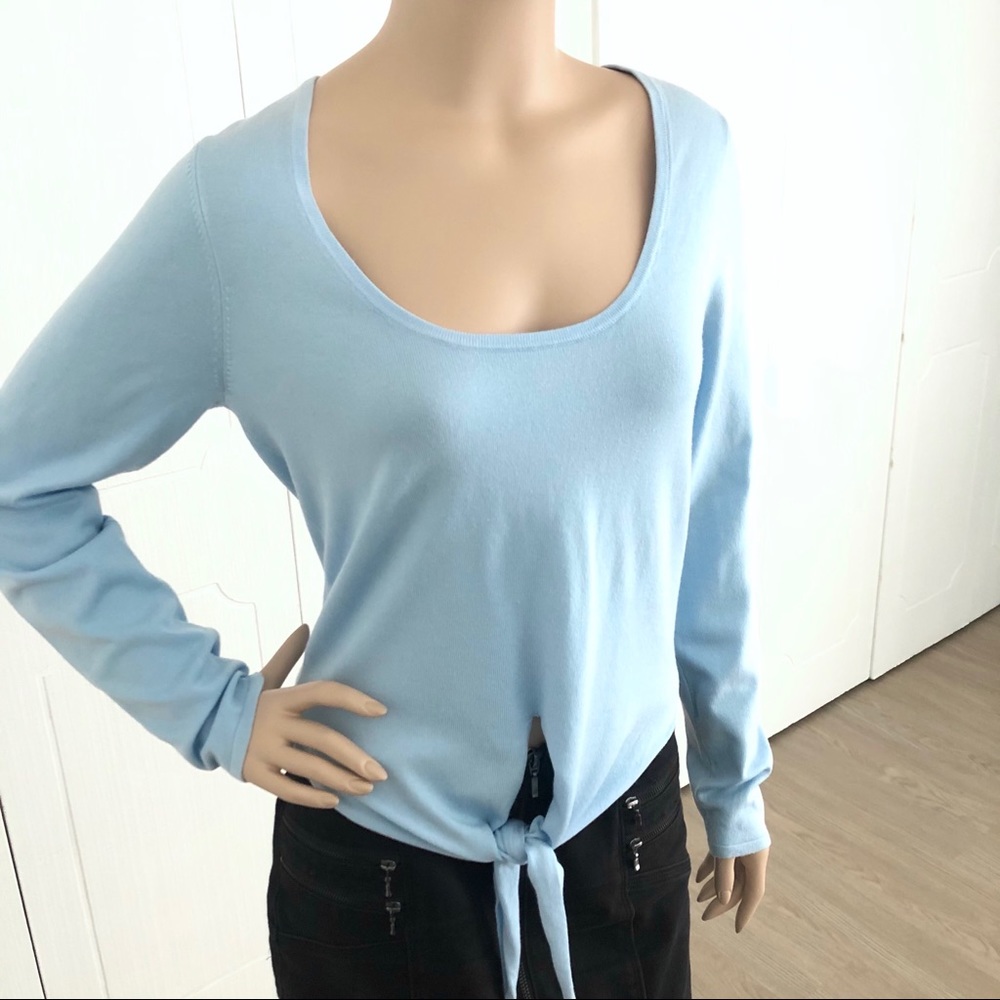 G by Guess Powder Blue Scoop Neck Sweater